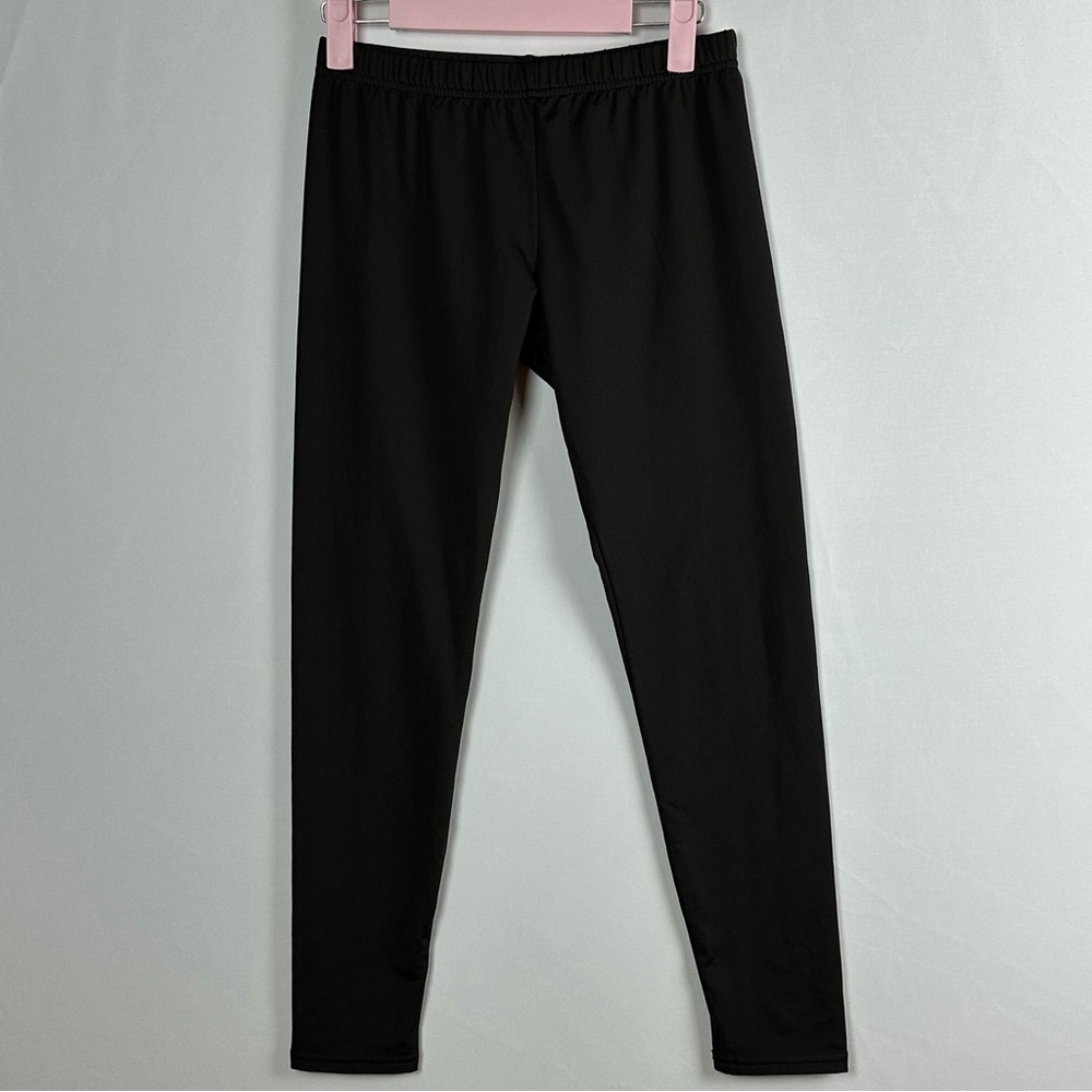 THERMAJANE black long underwear tights - size small